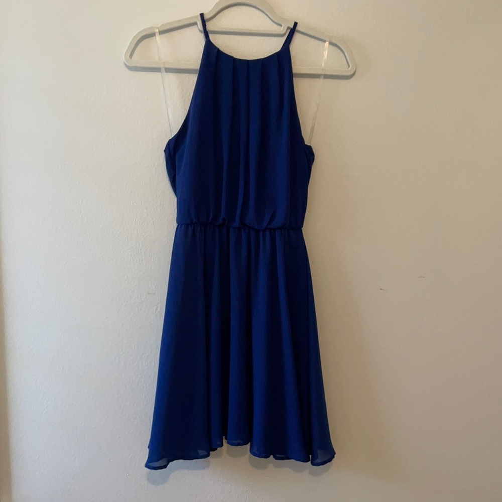 Blue Halter Dress